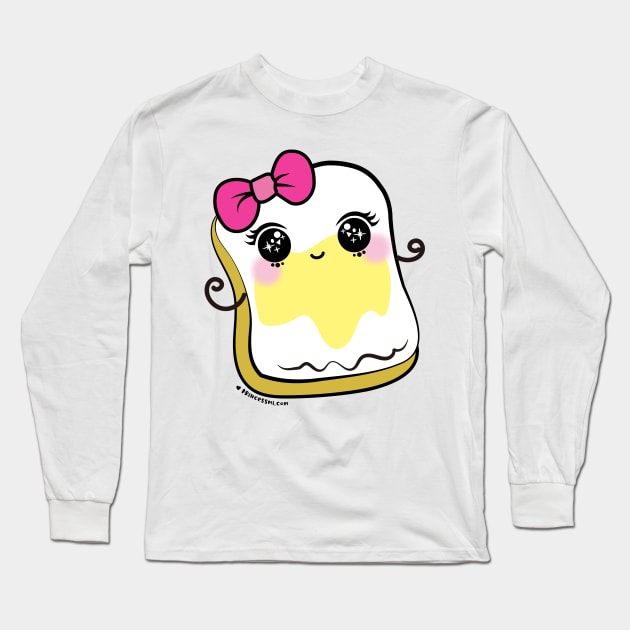 bread and butter cartoon, cute kawaii illustration Long Sleeve T-Shirt by princessmi-com